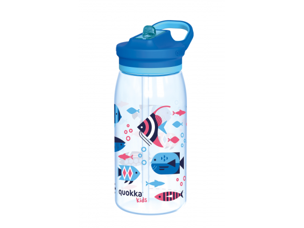 QUOKKA Plastová láhev s pítkem Glow Kids Cars 580 ml - Sea Life 580 ml
