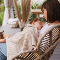 BABYONO Deka z organické bavlny pletená 75 x 100 cm 0m+