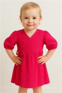 NEW BABY Kojenecké mušelínové šaty s dlouhým rukávem Elizabeth