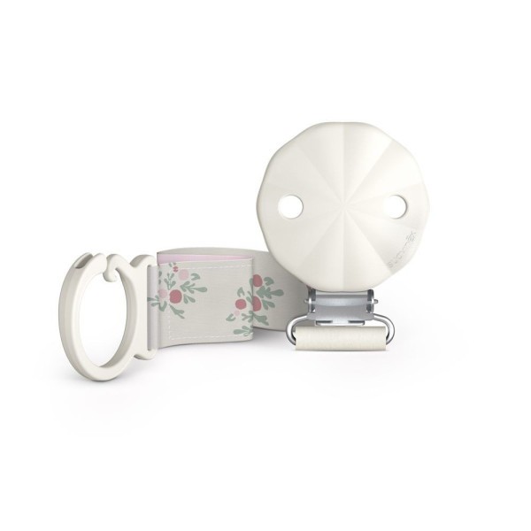 SUAVINEX KLIP na dudlík se stuhou POETRY - růžový