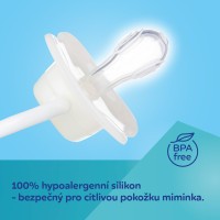 CANPOL BABIES Dudlík svítící silikonový symetrický LOVE MUM&DAD 6-18m 2ks