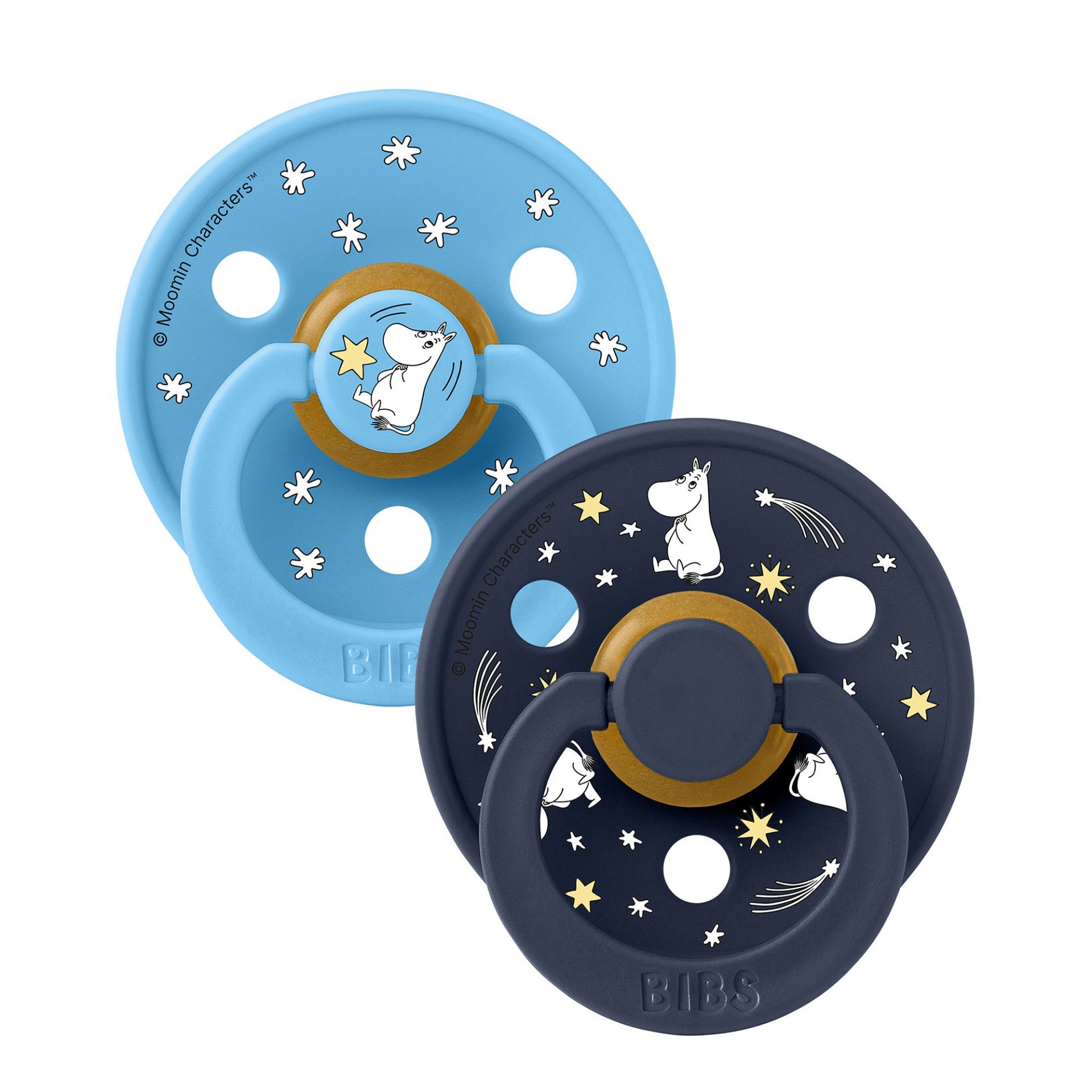 BIBS x Moomin Colour dudlíky z přírodního kaučuku 2ks - vel. 1