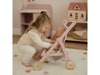 LITTLE DUTCH Kočárek pro panenky golfky dřevěné Pink