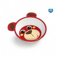 CANPOL BABIES Melaminová miska protiskluzová s oušky HELLO LITTLE 490 ml