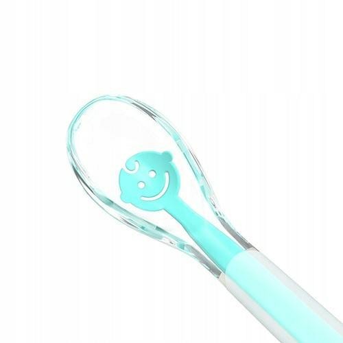 BABYONO Měkká silikonová lžička pro miminka Baby Smile 6m+