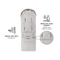 PETITE&MARS Set zimní fusak Arctic 4v1 + rukavice na kočárek Furry