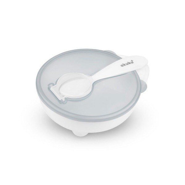 AKUKU Miska a lžička - bílá