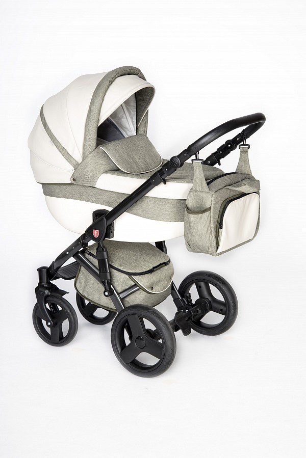 TUDORE TRAPPER Kombinovaný kočárek - Kočárek Tudore Trapper T018 Vanilla Green