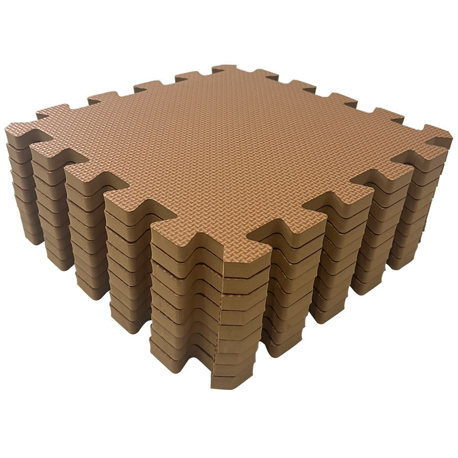 RIALTO BABY Hrací podložka puzzle 90x90 cm - Brown 90x90 cm