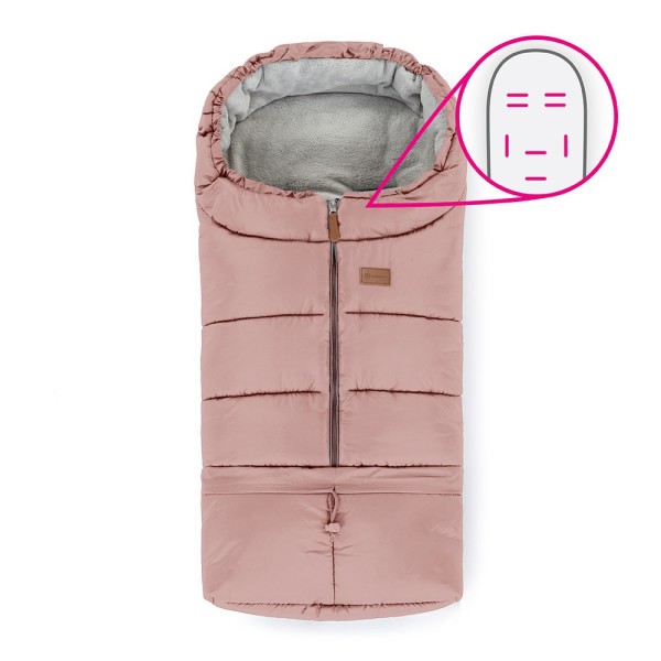 PETITE&MARS Fusak nastavitelný 3v1 Jibot Horizontal - Dusty Pink