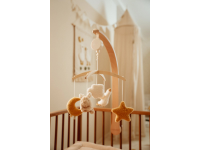 LITTLE DUTCH Hudební kolotoč dřevěný Newborn Naturals