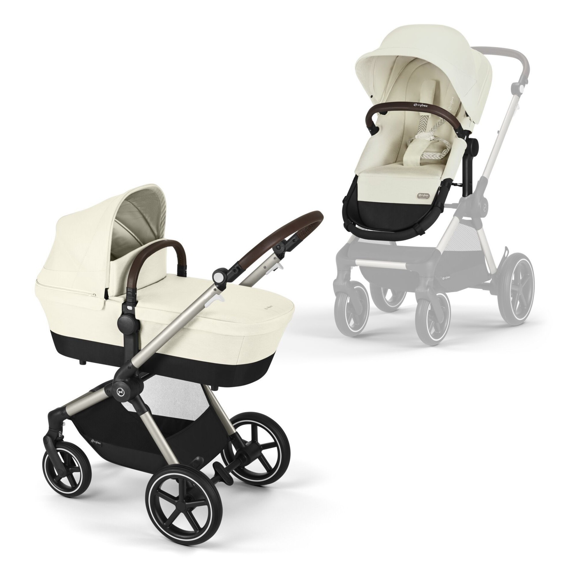 CYBEX Gold EOS LUX Kombinovaný kočárek 2v1 - TPE Seashell Beige | light beige