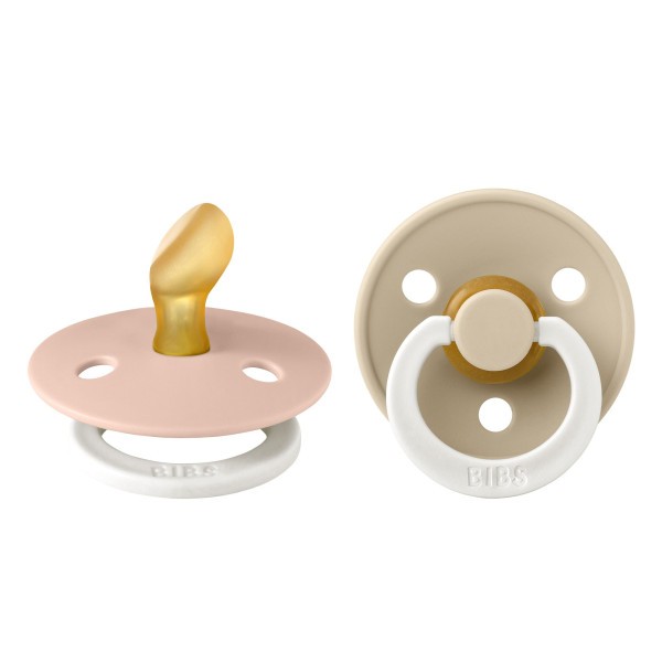 BIBS Colour anatomické dudlíky  z přírodního kaučuku 2ks, vel. 1 - Blush Nočný / Vanilla Nočný