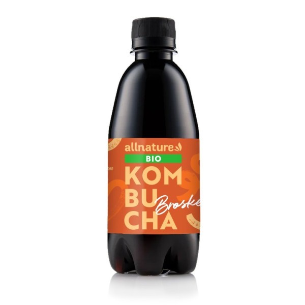 ALLNATURE Kombucha BIO 330 ml ovocná příchuť - Broskev BIO 330 ml