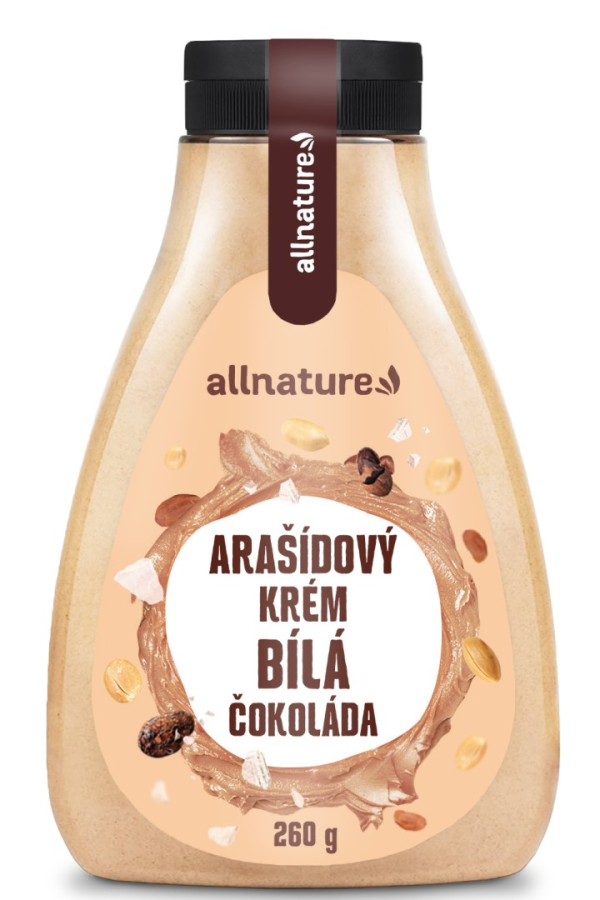 ALLNATURE Arašídový krém s bílou čokoládou - 260 g