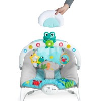 BABY EINSTEIN Lehátko hudební vibrační se světly Kick to It Neptune do 9 kg