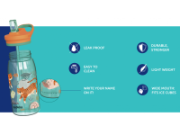 QUOKKA Plastová láhev s pítkem Glow Kids Cars 580 ml