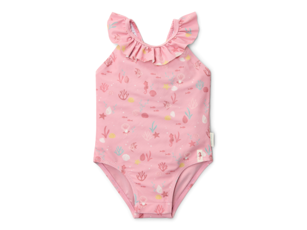 LITTLE DUTCH Plavky dívčí UPF 50+ - Ocean Treasures vel. 74/80