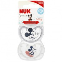 NUK SPACE dudlík Mickey Mouse silicon 6-18 2ks