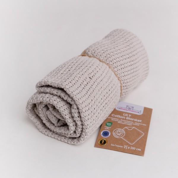 BABYMATEX Bavlněná dečka LILI 75x100 cm - krémová