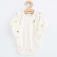 NEW BABY Kojenecké body s dlouhým rukávem z organické bavlny Olivy