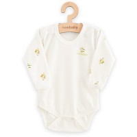 NEW BABY Kojenecké body s dlouhým rukávem z organické bavlny Olivy