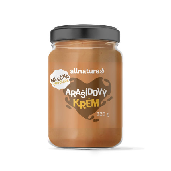 ALLNATURE Arašídový krém s mléčnou čokoládou - 920 g