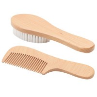 BEBE-JOU Hřeben a kartáč s dřevěnou rukojetí