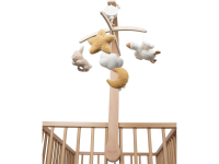 LITTLE DUTCH Hudební kolotoč dřevěný Newborn Naturals