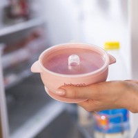 BABYONO Miska silikonová s přísavkou a víčkem 6m+