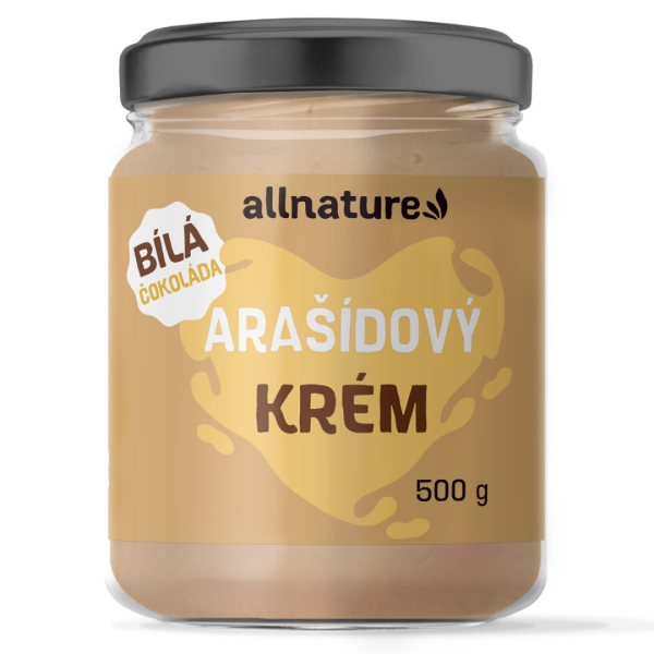 ALLNATURE Arašídový krém s bílou čokoládou - 500 g