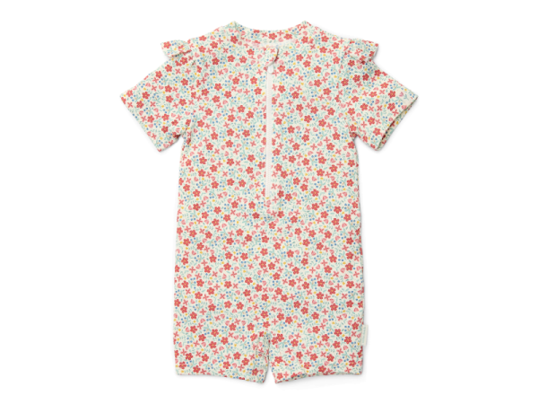 LITTLE DUTCH Plavky krátký rukáv UPF 50+ - Sunny Flowers vel. 74/80