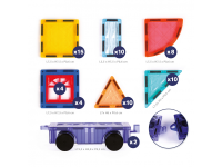 LUDI Magnetická stavebnice s auty 63 ks