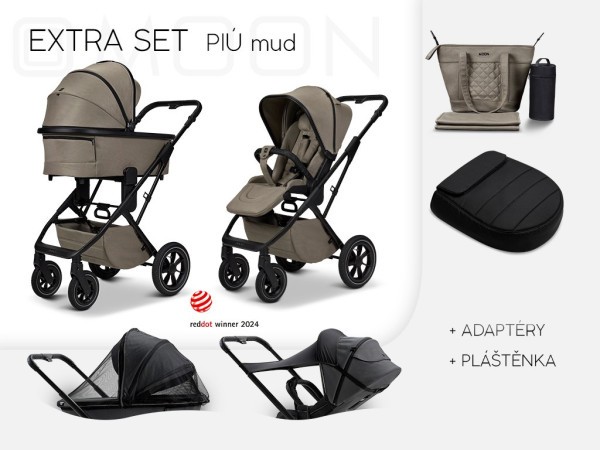 MOON PIÚ Extra set - Black matt - MUD