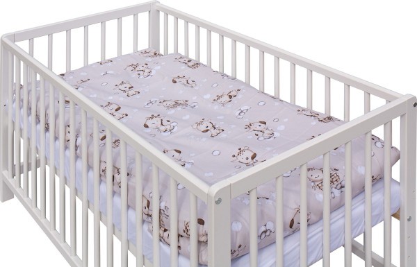 SCARLETT Dětská postýlka s kompletní výbavou Scarlett Fiki 120 x 60 cm - béžová