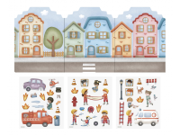 LITTLE DUTCH Knížka se samolepkami Hasičská stanice Jim