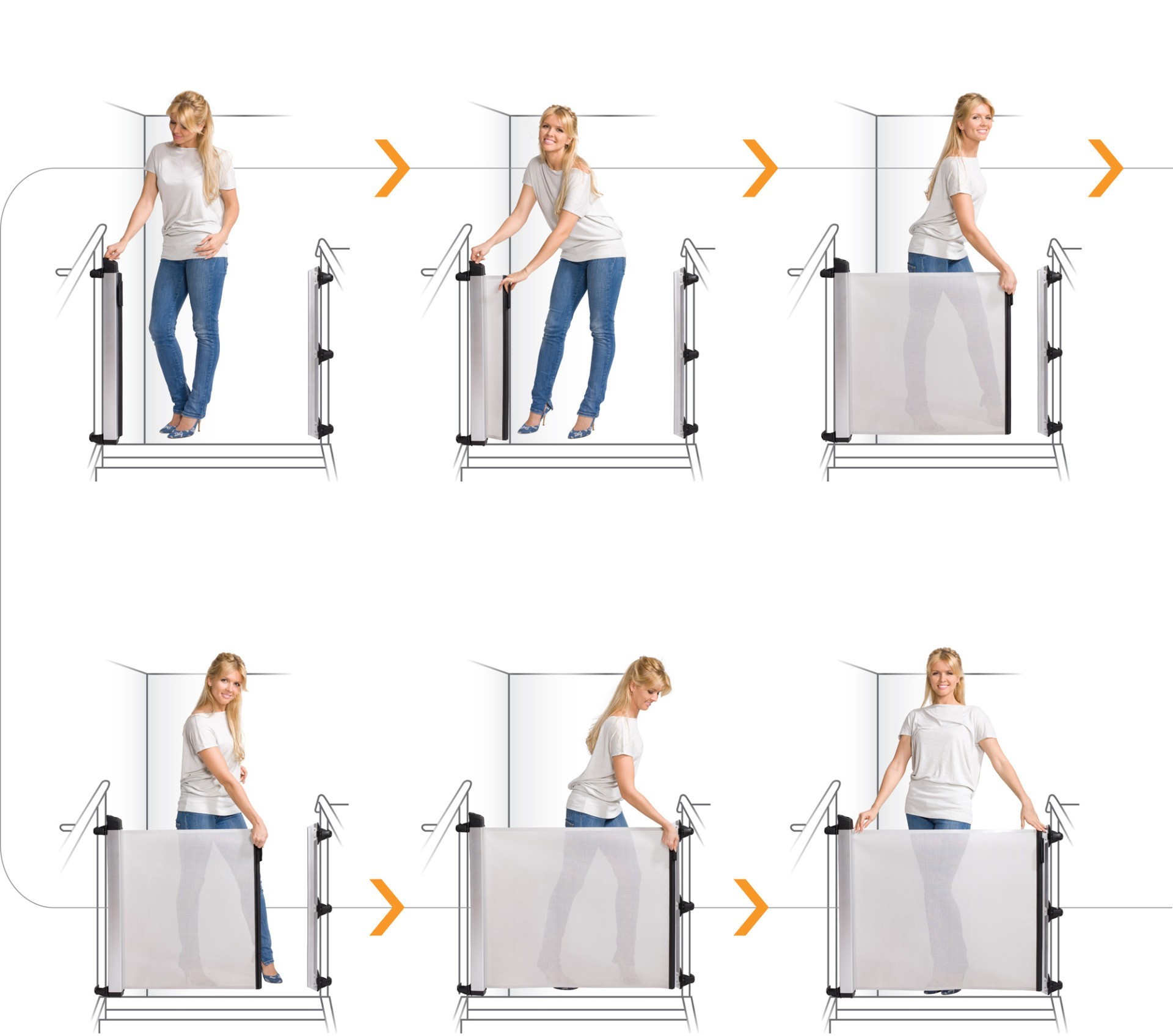 LASCAL KiddyGuard® Avant - rolovací zábrana (otvor do 120 cm)