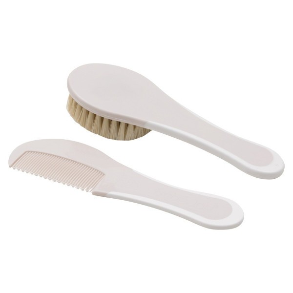 BÉBÉ JOU Hřeben a kartáč s přírodním vlasem - Light Oat