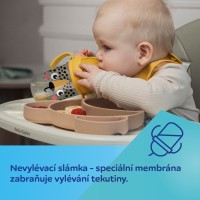 CANPOL BABIES Hrneček nevylévací se slámkou a závažím BabiesBoo 270ml
