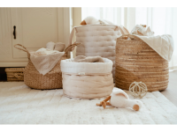 LITTLE DUTCH Košík textilní oboustranný extra velký Pure