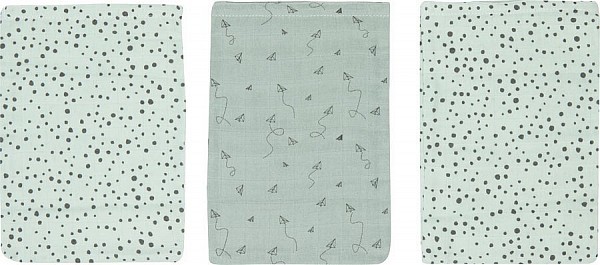 Mušelínové žínky 3ks - Fabulous Paper Planes 3 ks