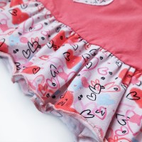 LITTLE ANGEL Tunika tenká Outlast® - jahodová/srdíčka