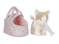 LITTLE DUTCH Kočička plyšová Marley v kabelce Soft Flowers