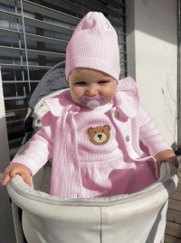 NEW BABY Kojenecká bavlněná čepička Luxury clothing