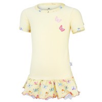 LITTLE ANGEL Tunika tenká Outlast® - sv.žlutá/motýlci