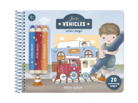 LITTLE DUTCH Omalovánky s pastelkami Doprava Jim