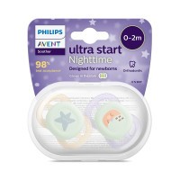 Philips AVENT Šidítko Ultrastart  noční 0-2m, 2 ks