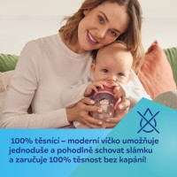 CANPOL BABIES Nevylévací hrneček se slámkou a závažím 270ml BONJOUR PARIS