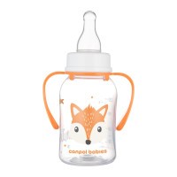 Canpol babies Lahev úzkohrdlá s úchyty CUTE ANIMALS 120ml