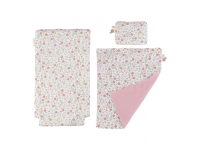 LITTLE DUTCH Kočárek pro panenky dřevěný s peřinkou Pink